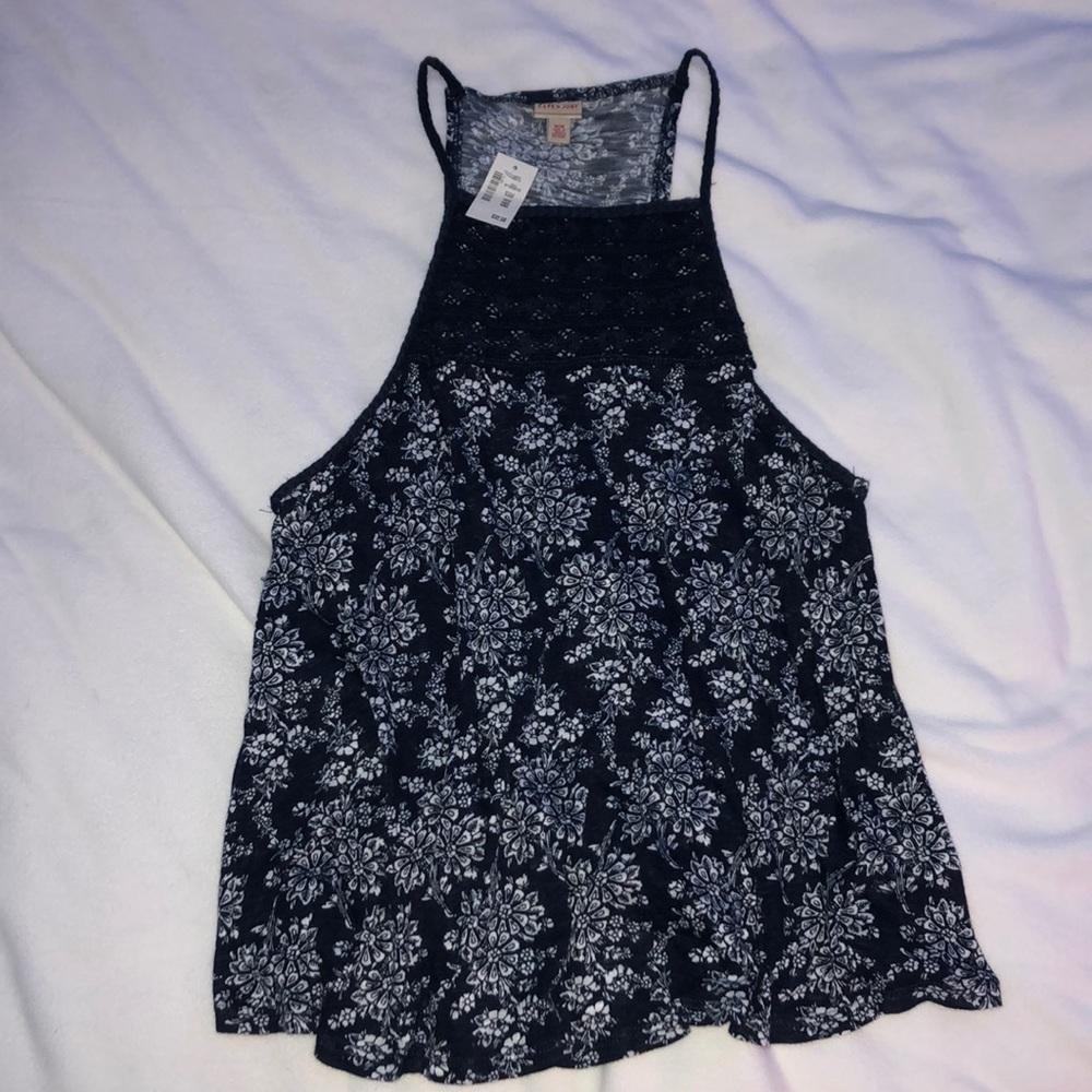 Flowy string strap tank top